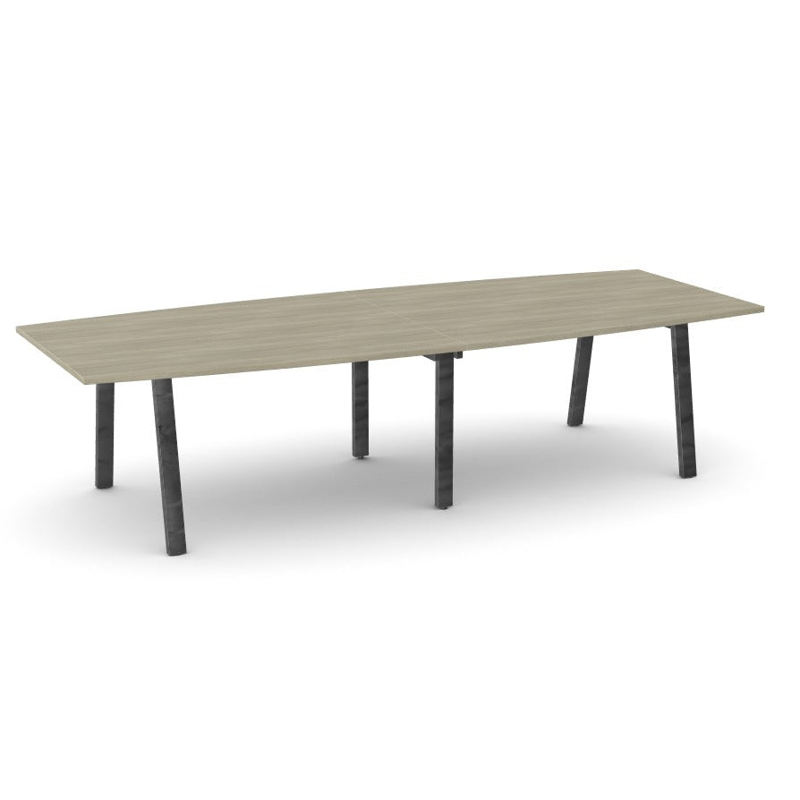 Office Switch Two Piece Curved Meeting Table, A-Leg