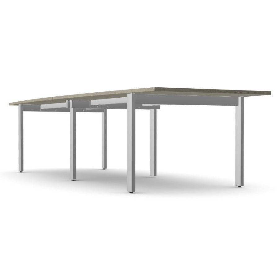 Office Switch Two Piece Curved Meeting Table, Open Leg