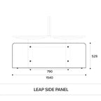 Leap Height Adjustable End Modesty Panel for Sit Stand Desks