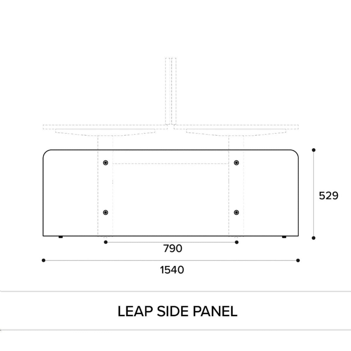 Leap Height Adjustable End Modesty Panel for Sit Stand Desks