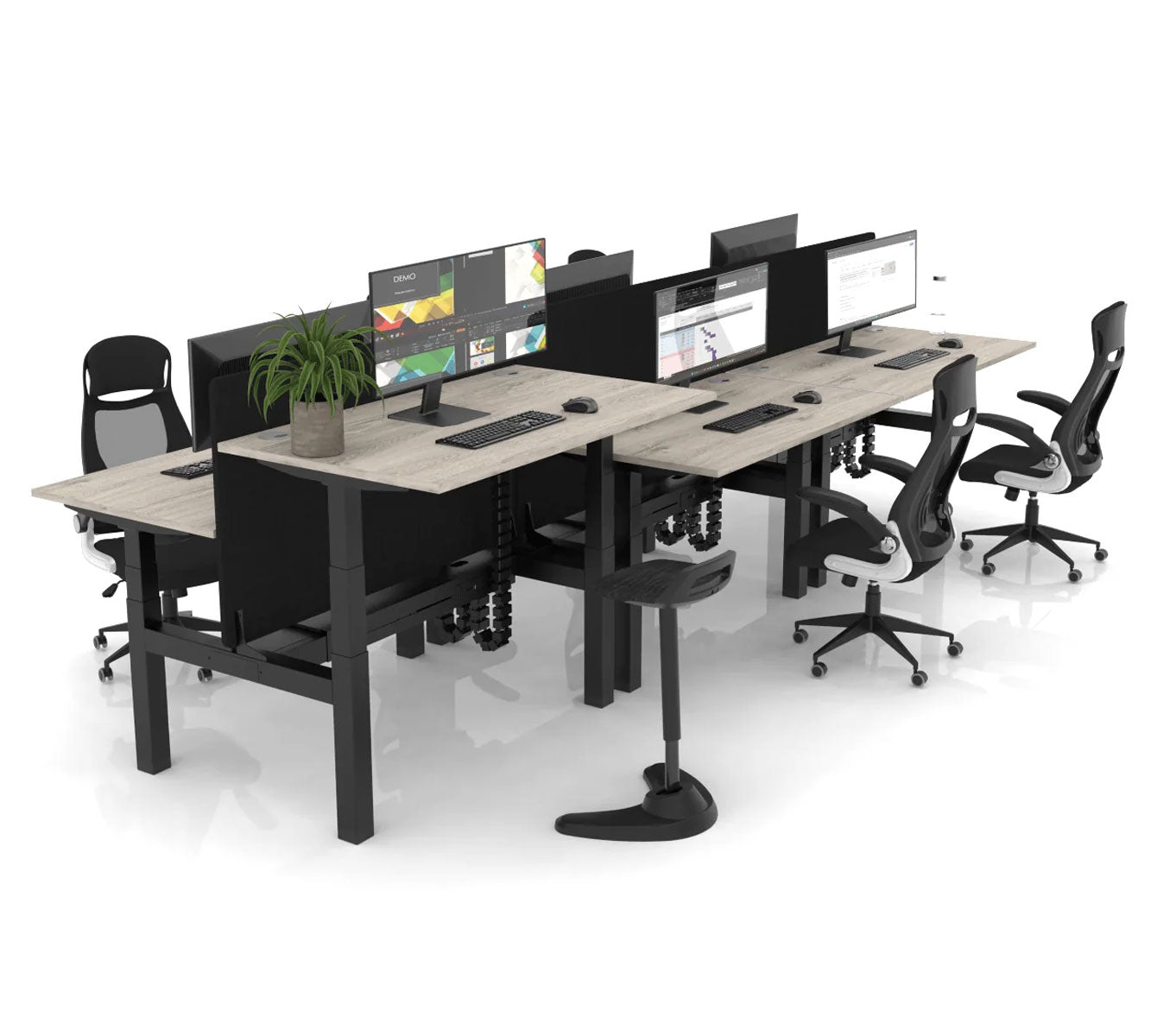 aIR bACK TO bACK SIT STAND DESKS