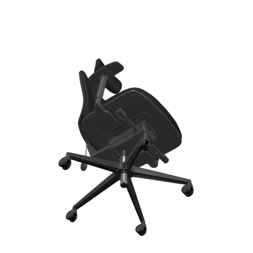 AX Operator Office Chair with Black Frame and Black Fabric