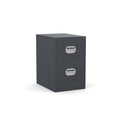2 Drawer Graphite Colour Filing Cabinet 3D View & AR Silverline Kontrax FCEC2FS