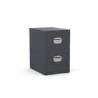 2 Drawer Graphite Colour Filing Cabinet 3D View & AR Silverline Kontrax FCEC2FS