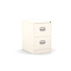 2 Drawer White Colour Filing Cabinet 3D View & AR Silverline Kontrax FCEC2FS