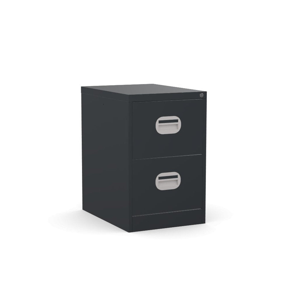 Filing Cabinet Metal Small 2 Drawer Locking by Silverine FCEC2F