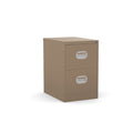 Filing Cabinet Metal Small 2 Drawer Locking by Silverine FCEC2F Brown