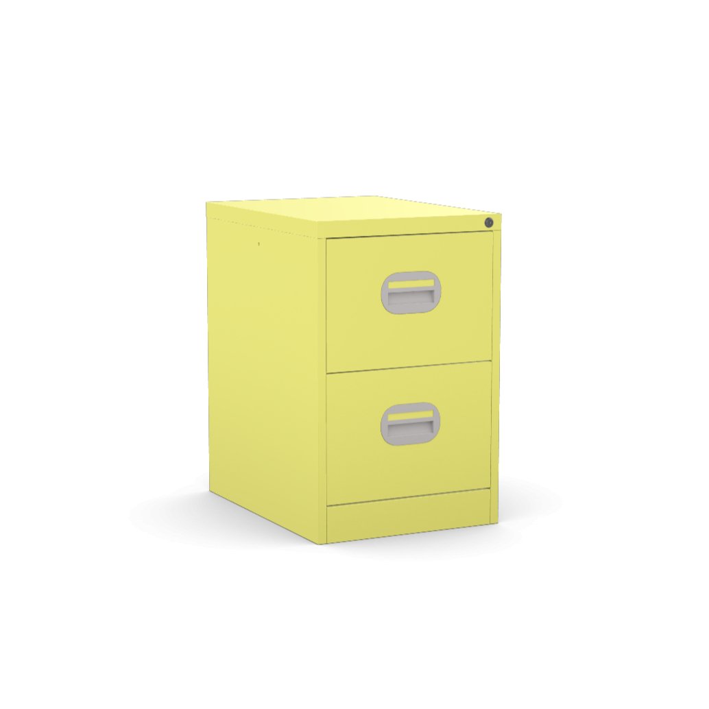 Filing Cabinet Metal Small 2 Drawer Locking by Silverine FCEC2F