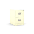 2 Drawer Cream Colour Filing Cabinet 3D View & AR Silverline Kontrax FCEC2FS
