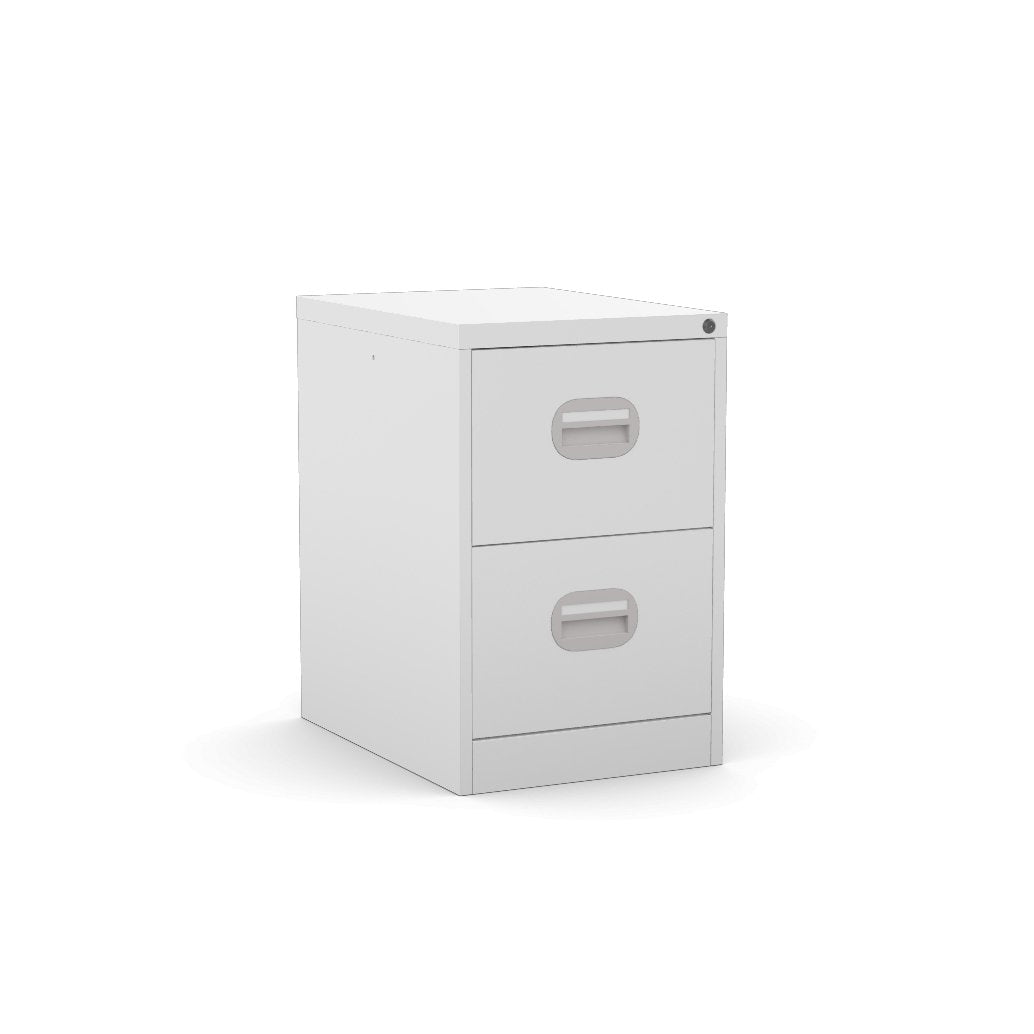 Filing Cabinet Metal Small 2 Drawer Locking by Silverine FCEC2F