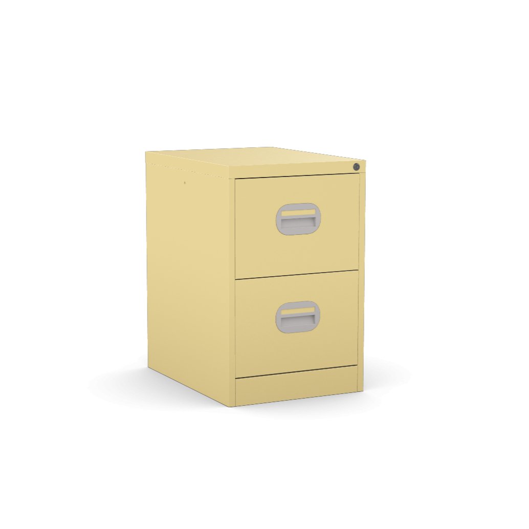 2 Drawer | Green Beige | Filing Cabinet | Metal | Locking FCEC2F Budget 2 Drawer 