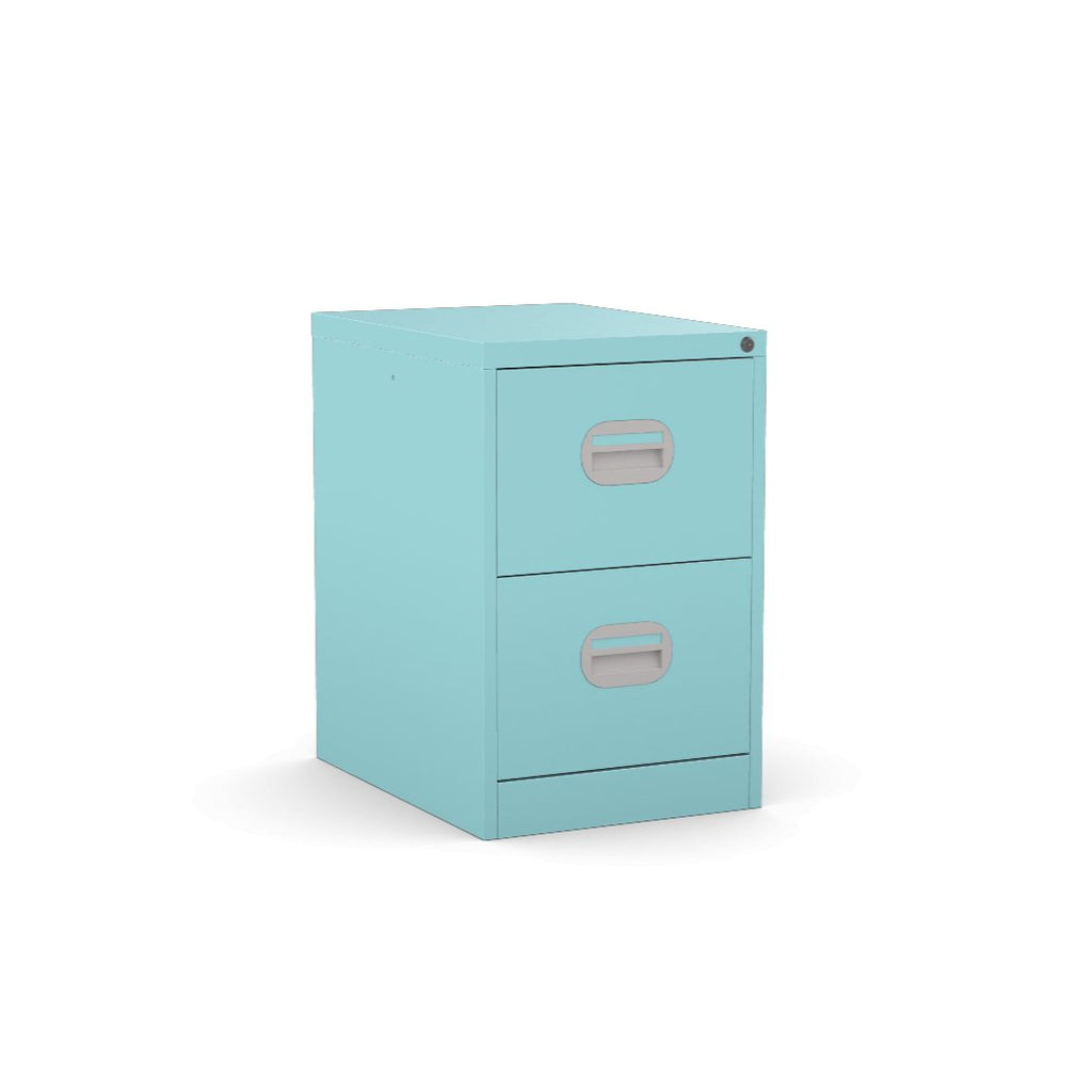 Filing Cabinet Metal Small 2 Drawer Locking by Silverine FCEC2F