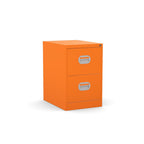 2 Drawer Orange  Colour Filing Cabinet 3D View & AR Silverline Kontrax FCEC2FS