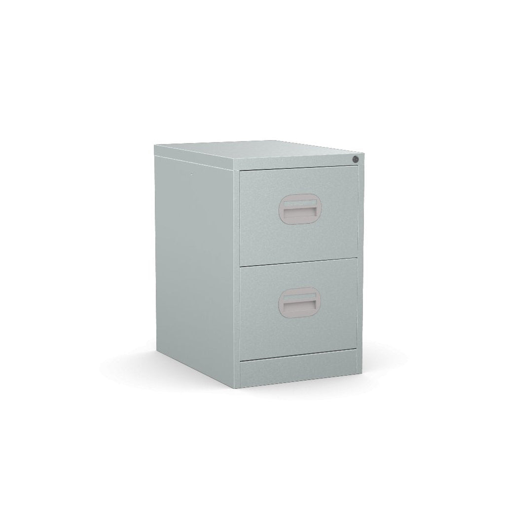 Filing Cabinet Metal Small 2 Drawer Locking by Silverine FCEC2F