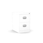Filing Cabinet Metal Small 2 Drawer Locking by Silverine FCEC2F
