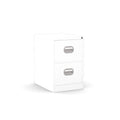 Filing Cabinet Metal Small 2 Drawer Locking by Silverine FCEC2F White