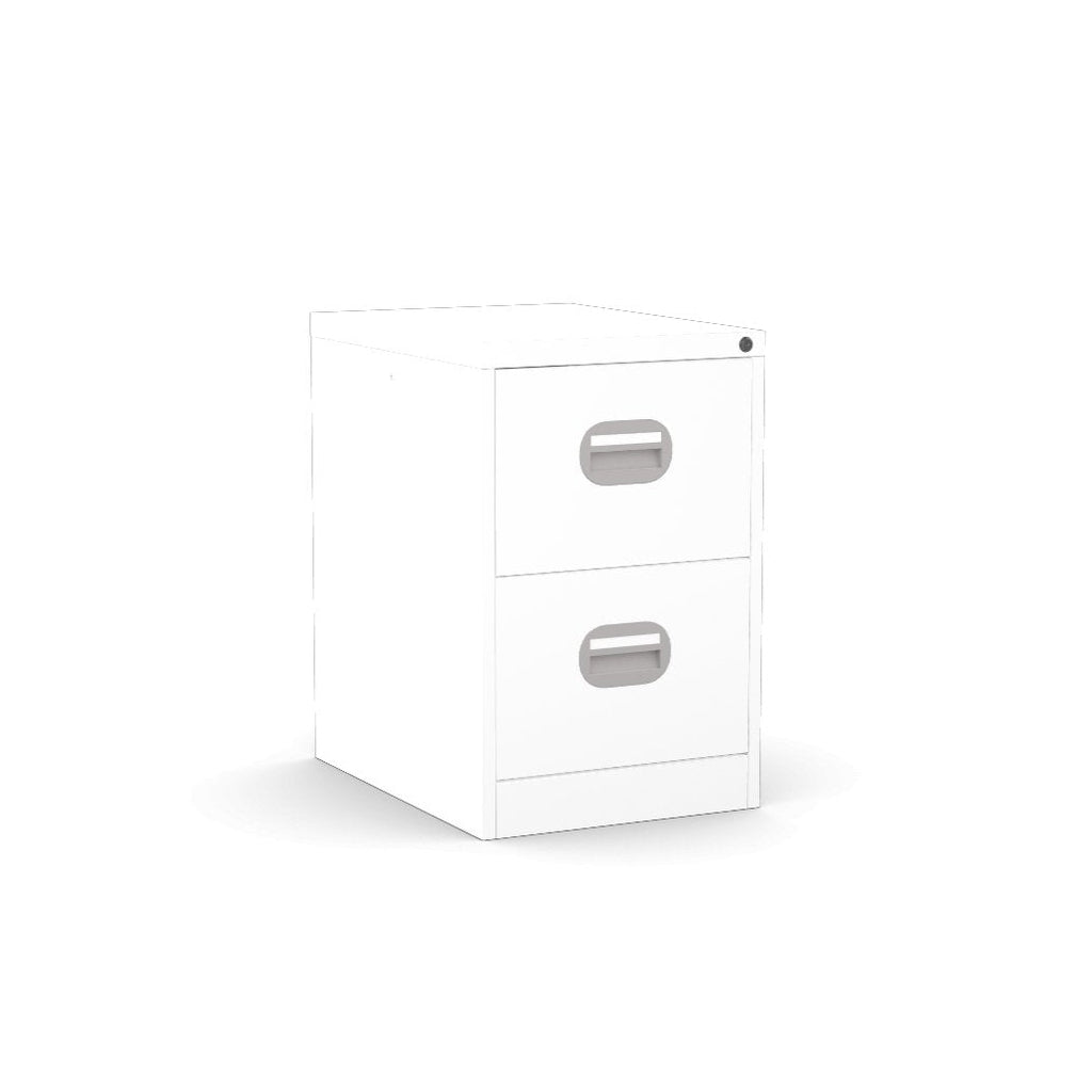 Filing Cabinet Metal Small 2 Drawer Locking by Silverine FCEC2F