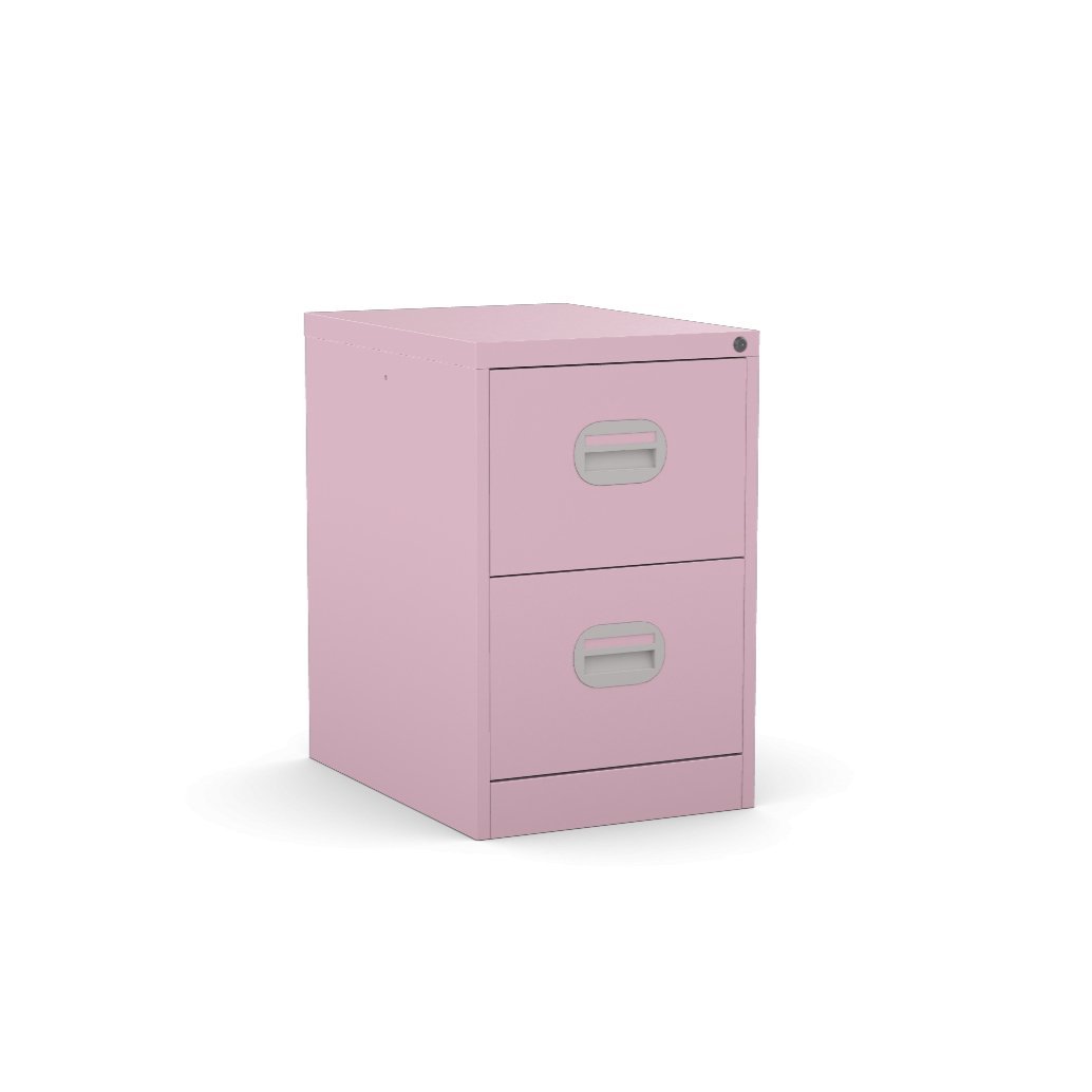 2 Drawer | Pale Violet | Filing Cabinet | Metal | Locking FCEC2F Budget 2 Drawer 