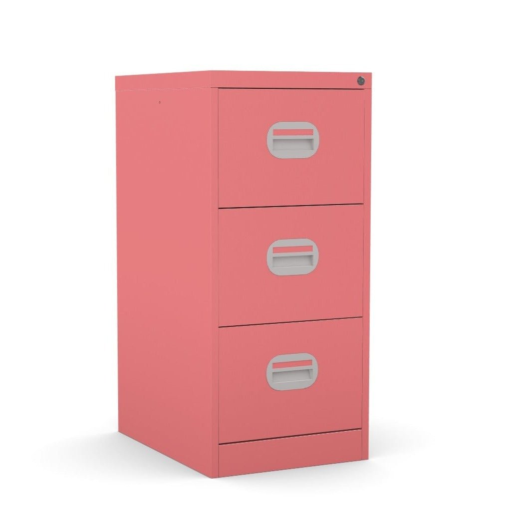 3 Drawer Filing Cabinet Metal locking  FCEC3F pink antique