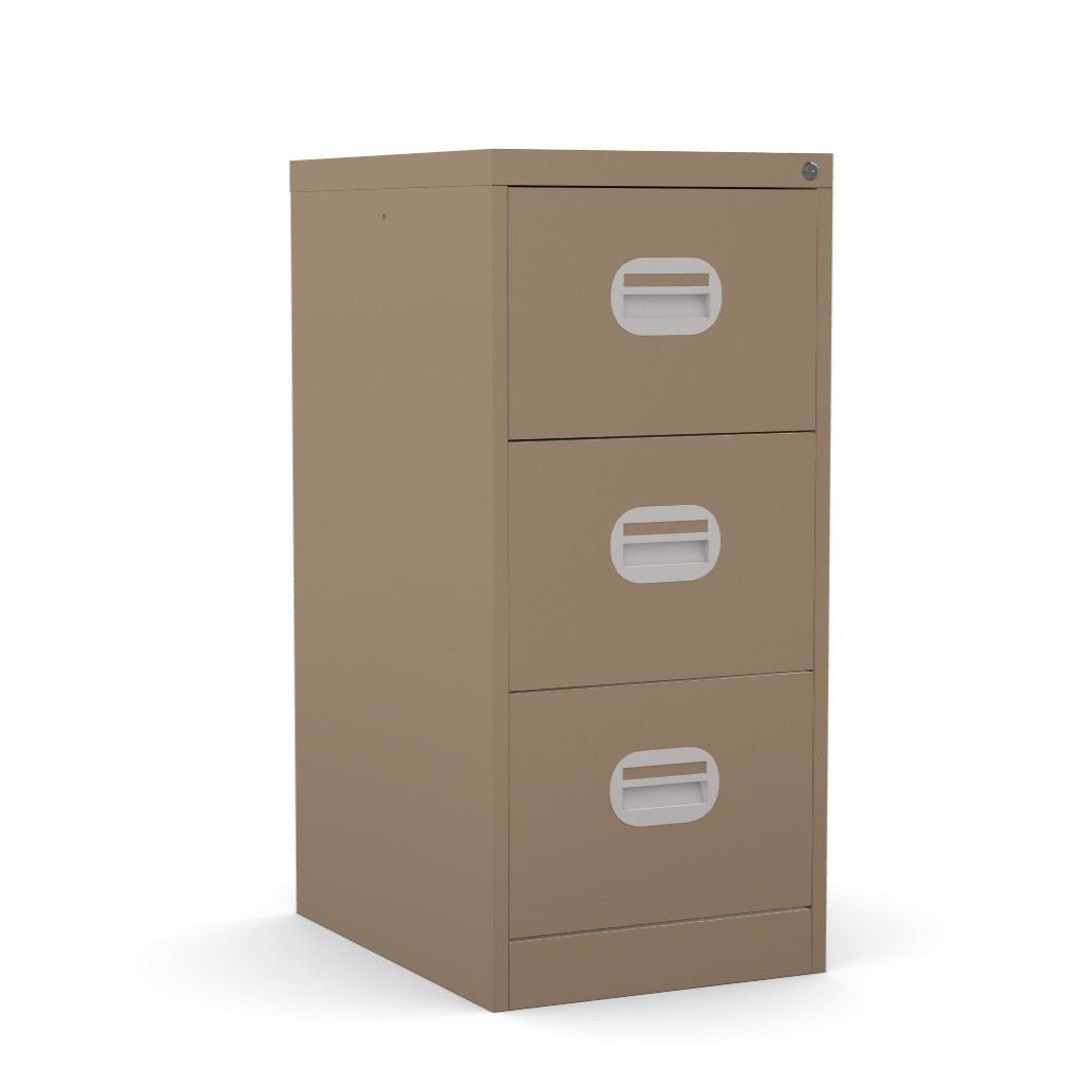 3 Drawer Filing Cabinet Metal locking  FCEC3F brown