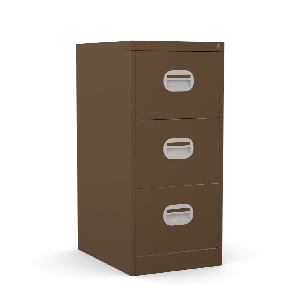 3 Drawer Filing Cabinet Metal locking  FCEC3F coffee