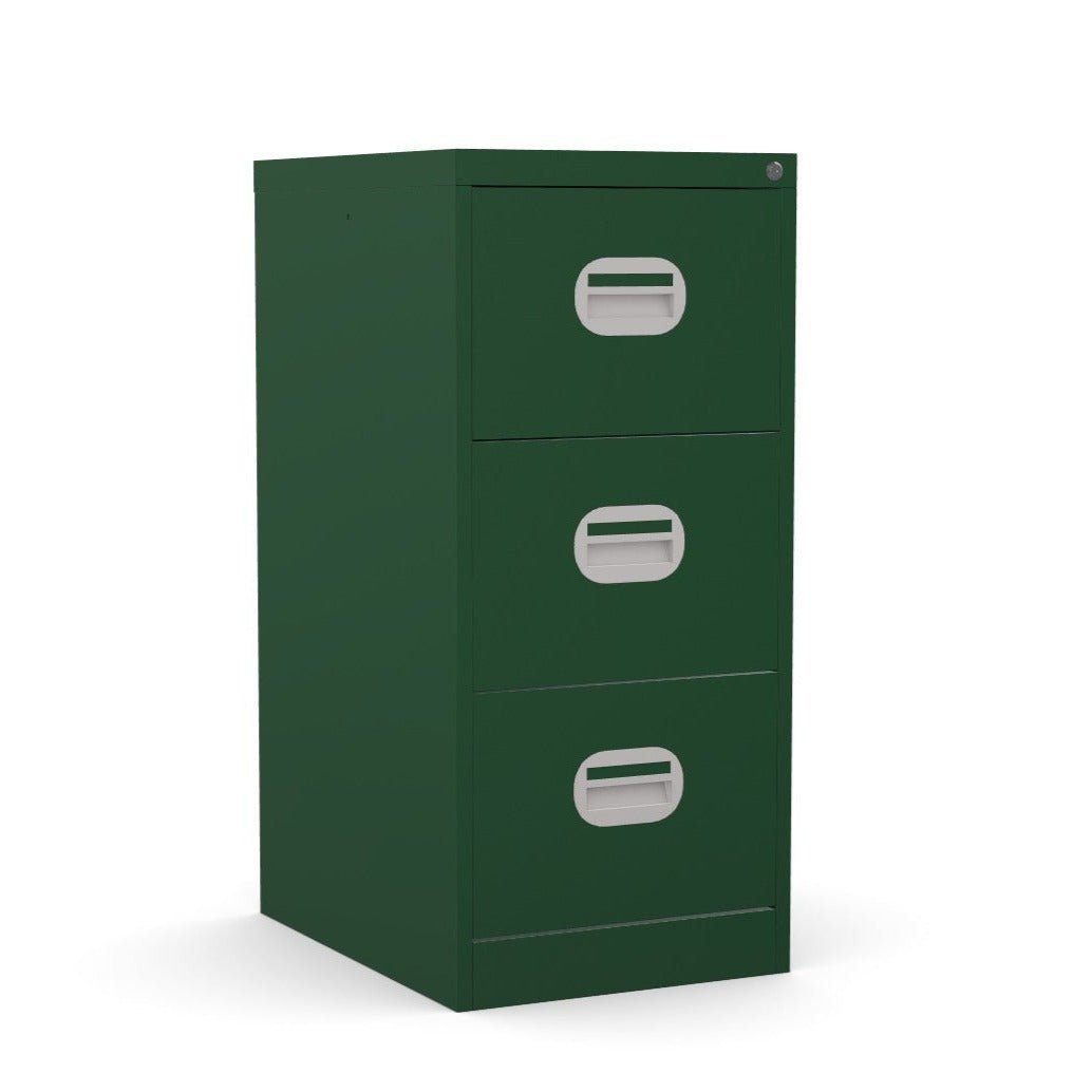 3 Drawer Filing Cabinet Metral locking  FCEC3F-green racing