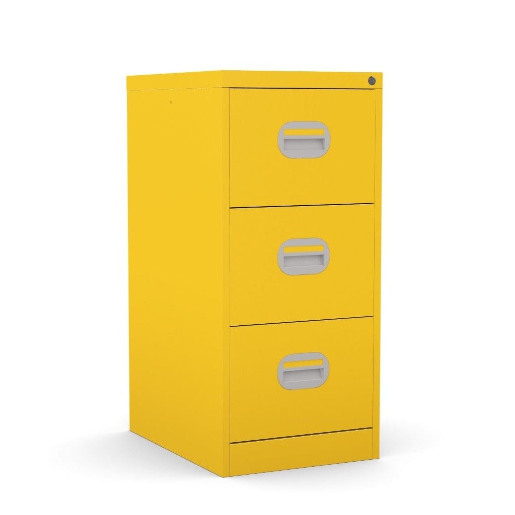 3 Drawer Filing Cabinet Metal locking  FCEC3F lemon yellow
