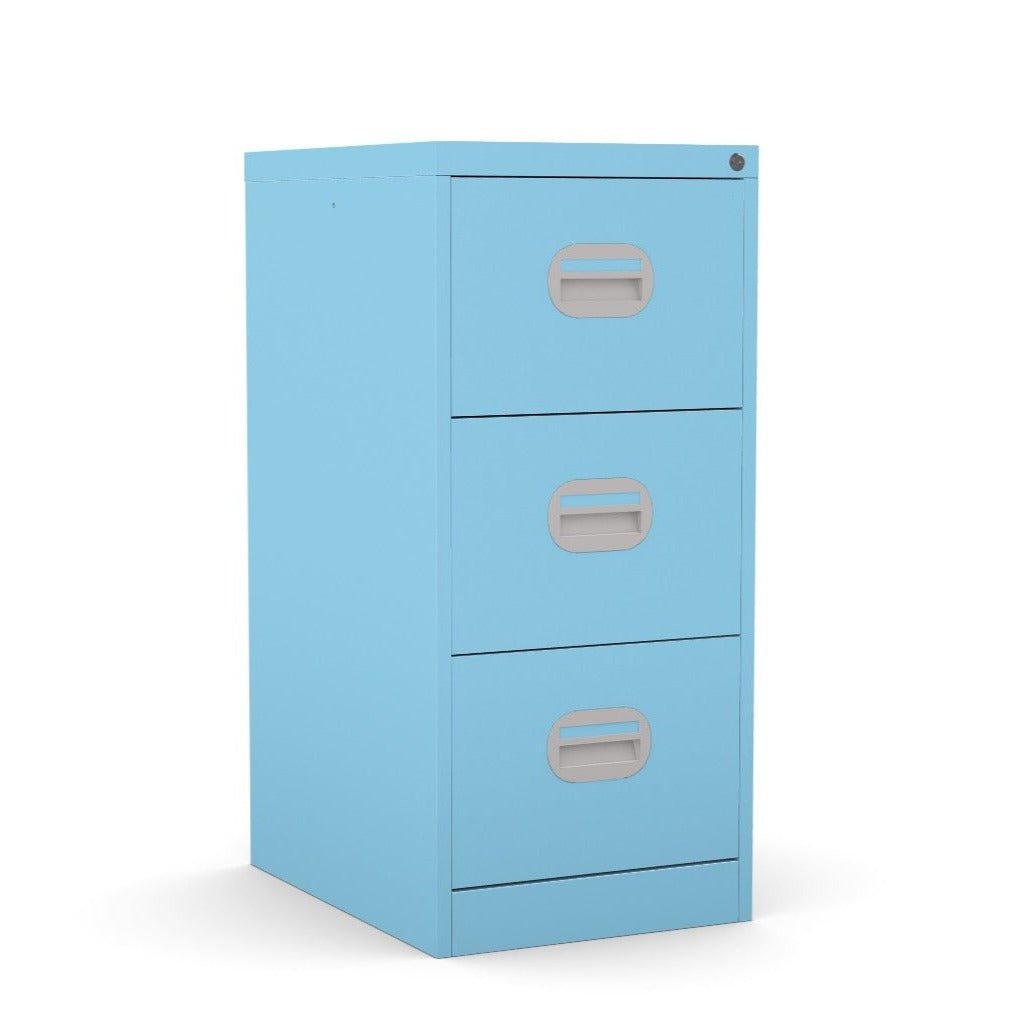3 Drawer Filing Cabinet Metal locking  FCEC3F Blue pale