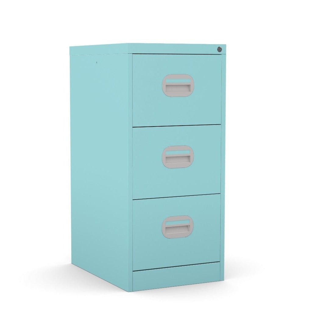 3 Drawer Filing Cabinet Metal locking  FCEC3F turquoise