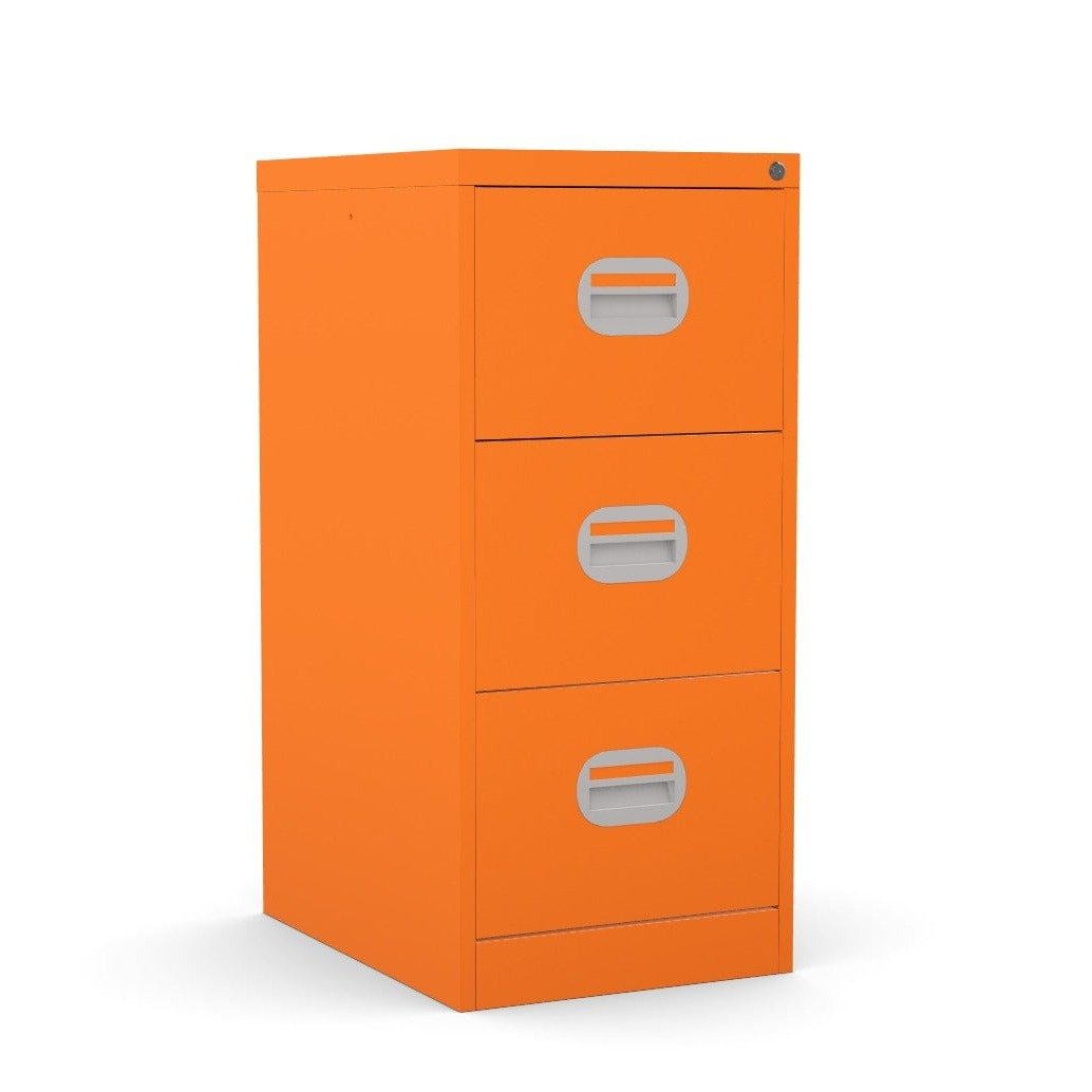 3 Drawer Filing Cabinet Metral locking  FCEC3F-orange
