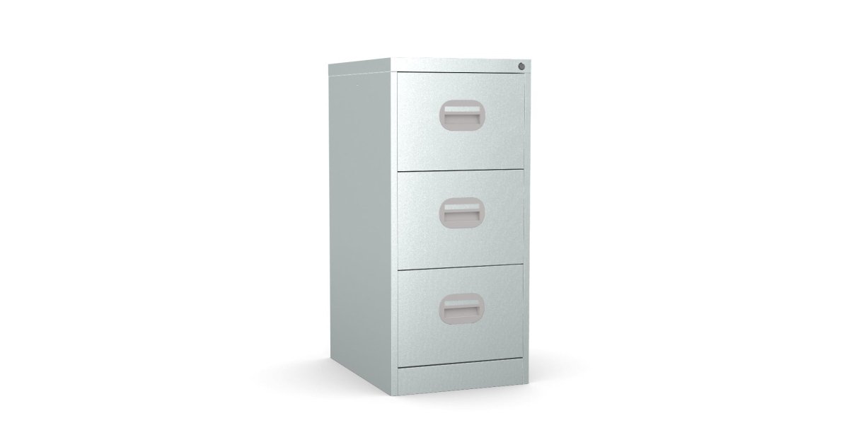 3 Drawer Filing Cabinet Metal locking  FCEC3F Silver