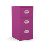 3 Drawer Filing Cabinet Metal locking  FCEC3F Purple
