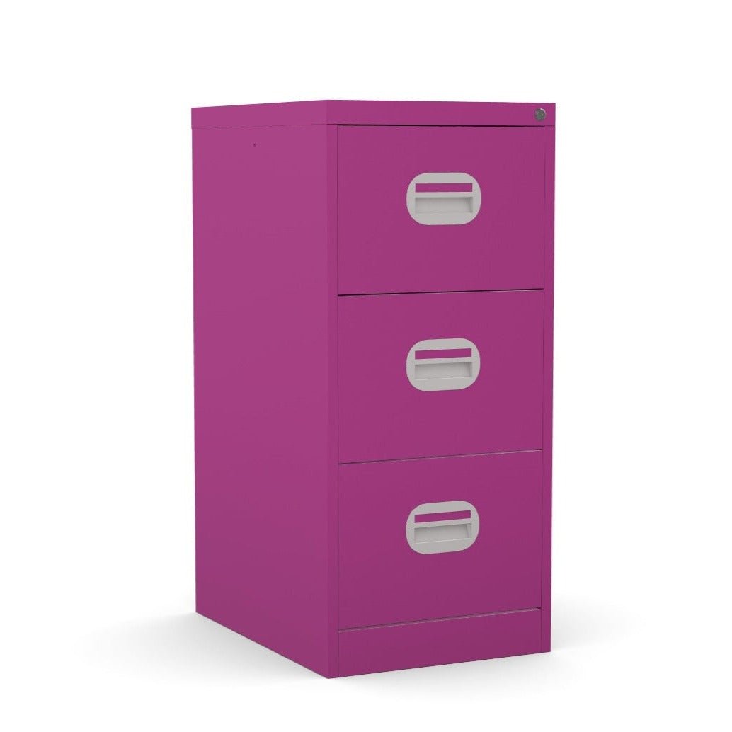 3 Drawer Filing Cabinet Metal locking  FCEC3F Purple