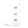 3 Drawer Filing Cabinet Metal locking  FCEC3F White
