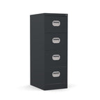 4 Drawer Filing Cabinet Metral locking  FCEC4F-Coffee