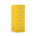 4 Drawer Filing Cabinet Metral locking  FCEC4F-yellow