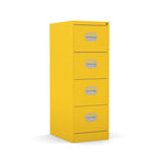 4 Drawer Filing Cabinet Metral locking  FCEC4F-yellow