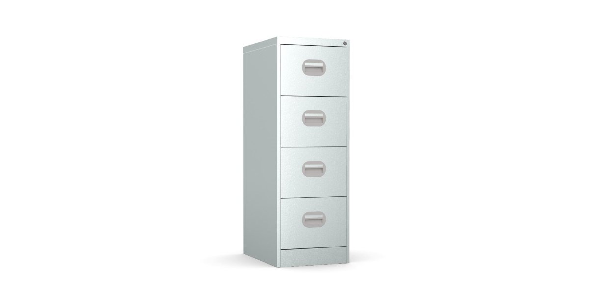 4 Drawer Filing Cabinet Metal locking  FCEC4F-silver