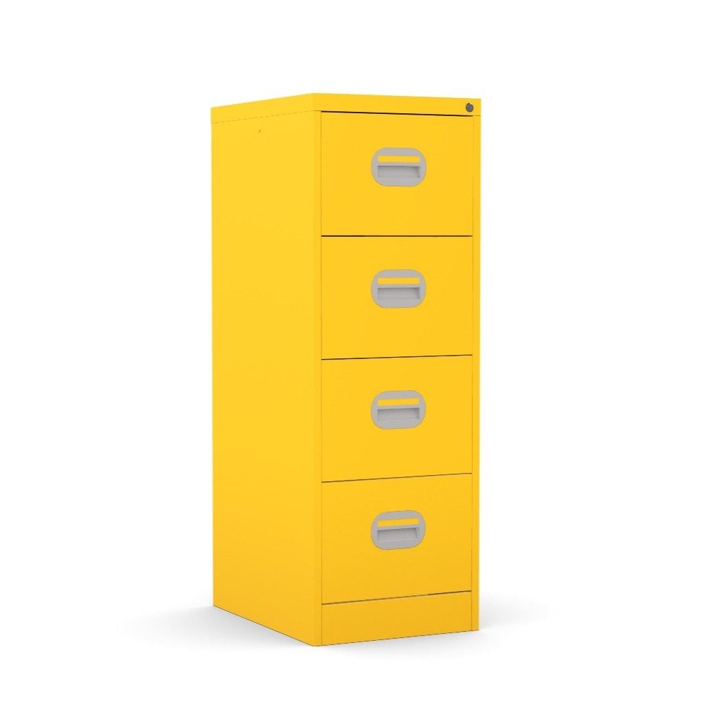 4 Drawer Filing Cabinet Metral locking  FCEC4F-yellow sunshine