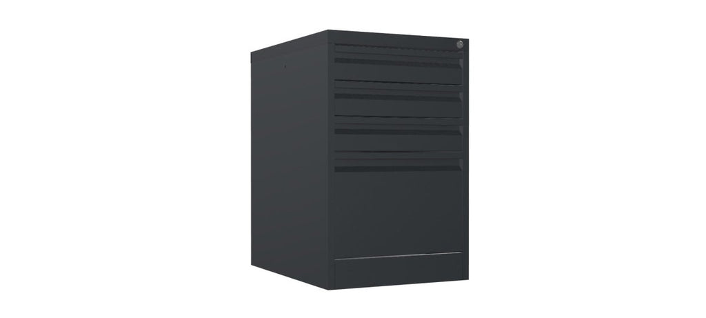 Home Filer Cabinet 4 Drawer (3 + 1) Locking Desk High FCLM1F-black