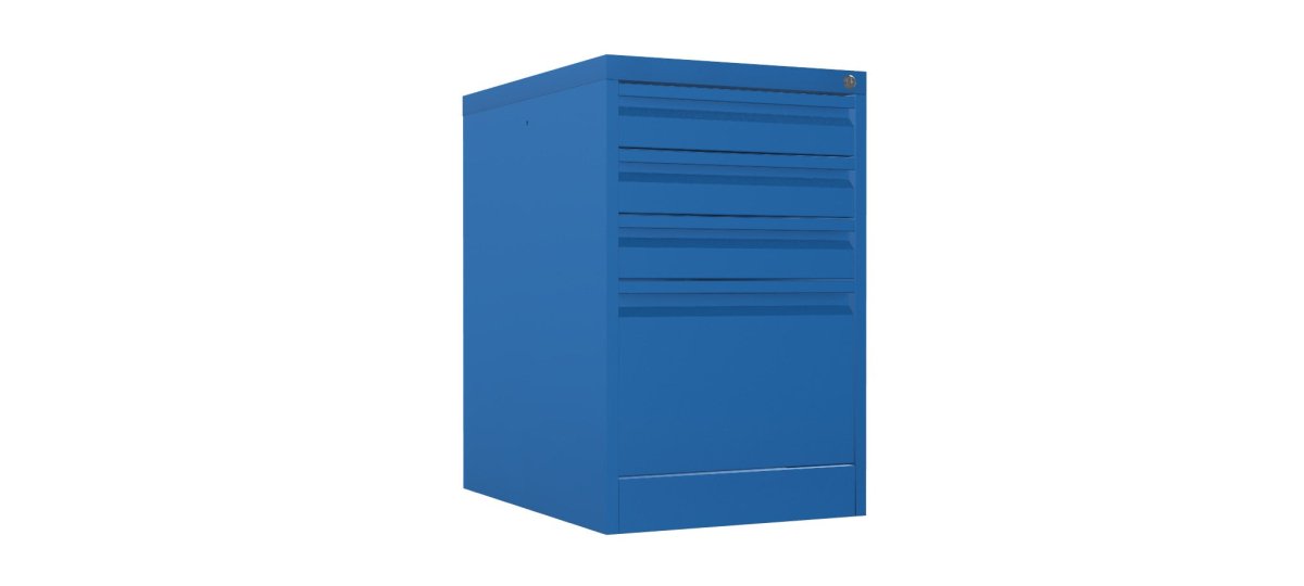 Home Filer Cabinet 4 Drawer (3 + 1) Locking Desk High FCLM1F-blue