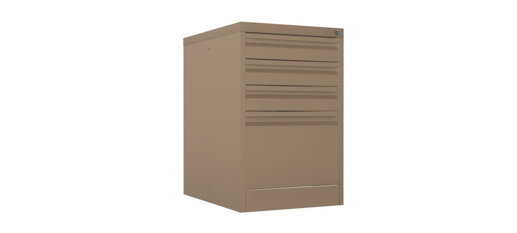 Home Filer Cabinet 4 Drawer (3 + 1) Locking Desk High FCLM1F-brown