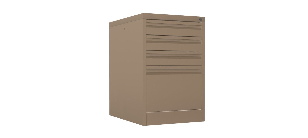 Home Filer Cabinet 4 Drawer (3 + 1) Locking Desk High FCLM1F-brown