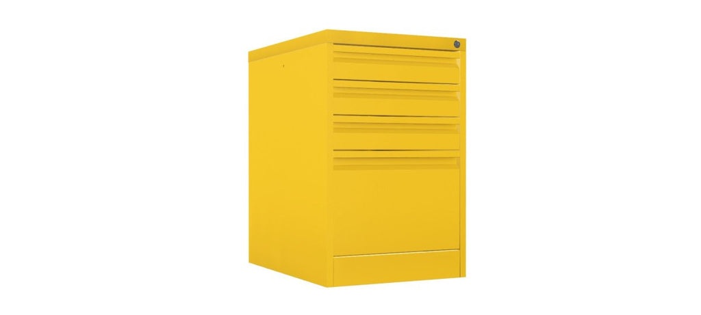 Home Filer Cabinet 4 Drawer (3 + 1) Locking Desk High FCLM1F-YELLOW