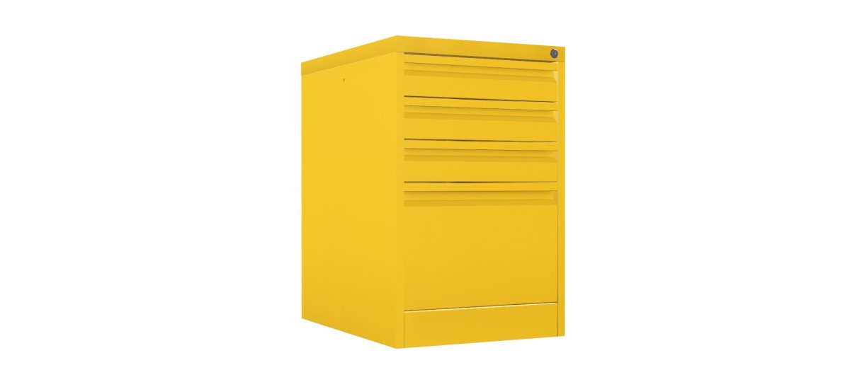 Home Filer Cabinet 4 Drawer (3 + 1) Locking Desk High FCLM1F-YELLOW