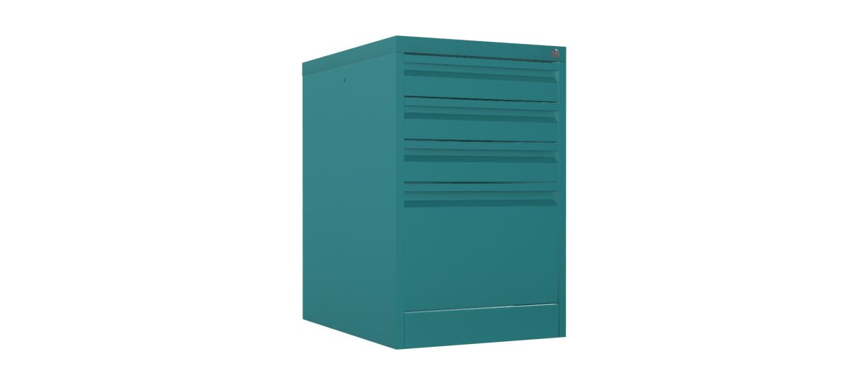 Home Filer Cabinet 4 Drawer (3 + 1) Locking Desk High FCLM1F-cobalt ocean