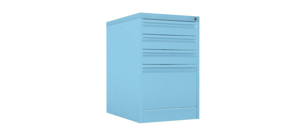 Home Filer Cabinet 4 Drawer (3 + 1) Locking Desk High FCLM1F-blue pale