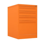 Home Filer Cabinet 4 Drawer (3 + 1) Locking Desk High FCLM1F-orange