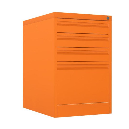 Home Filer Cabinet 4 Drawer (3 + 1) Locking Desk High FCLM1F-orange