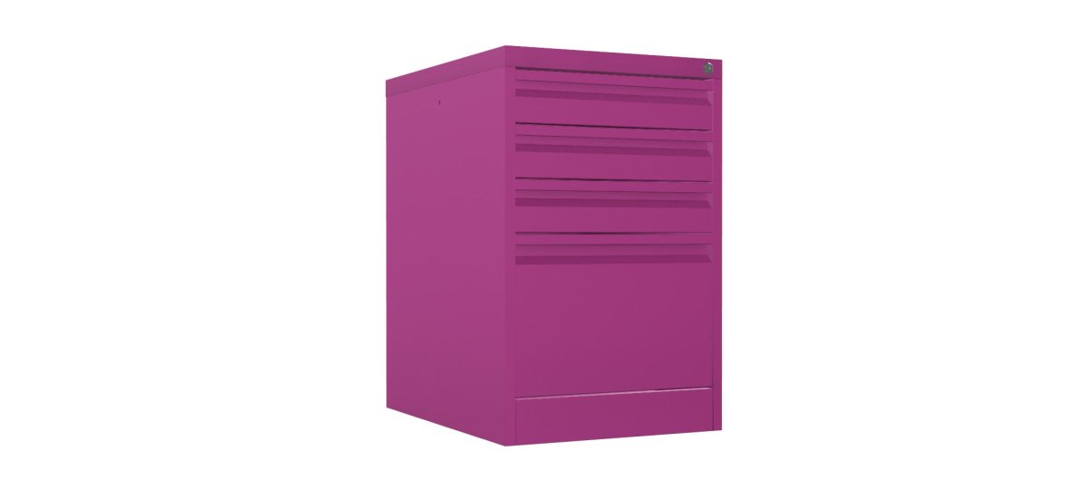 Home Filer Cabinet 4 Drawer (3 + 1) Locking Desk High FCLM1F-purple